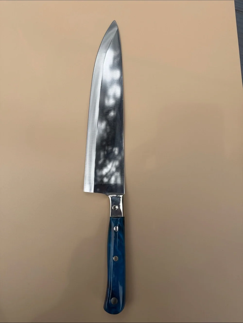 Handmade chefs knife - 9” blade, 10oz total weight